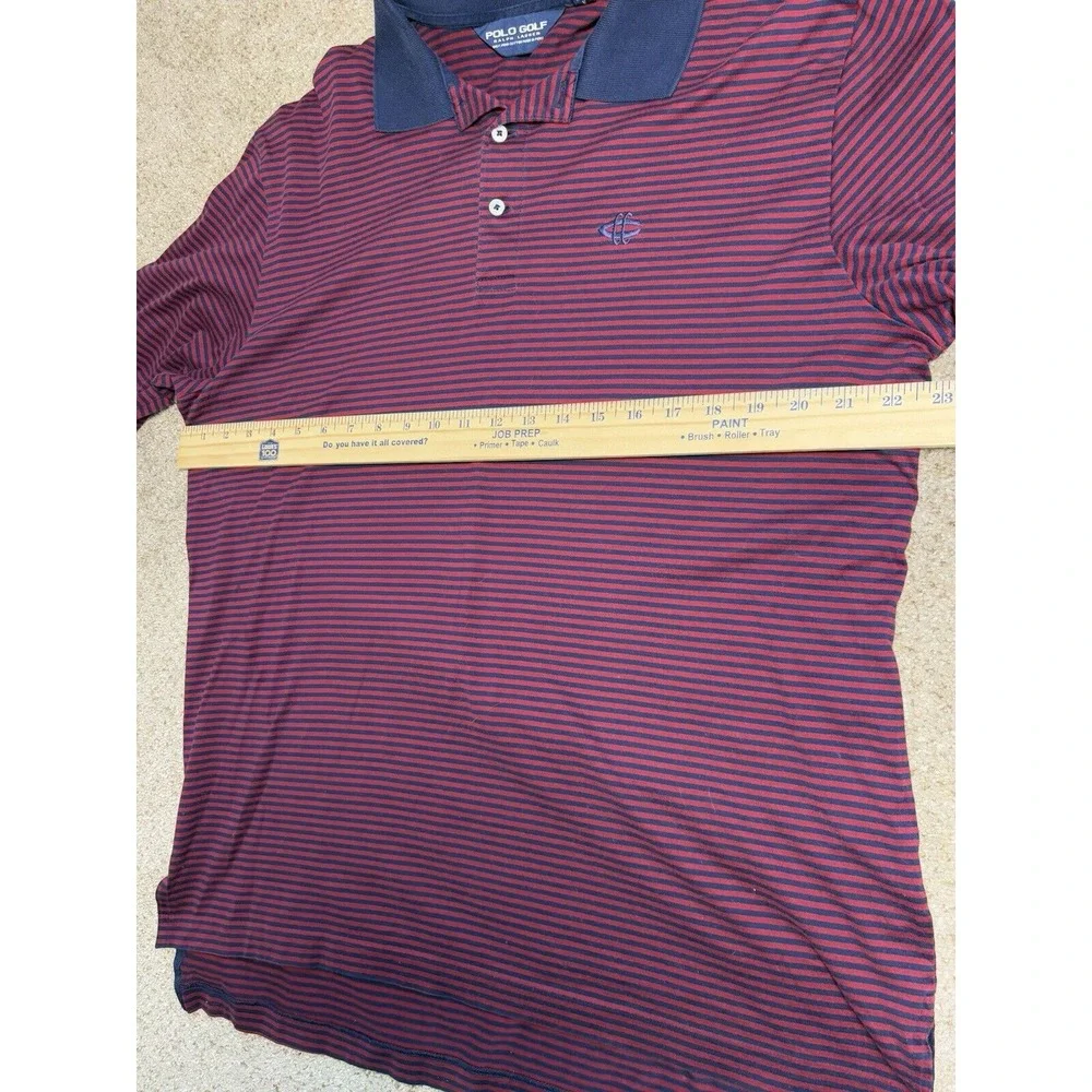 Polo Ralph Lauren Polo Golf Men's Large Long Sleeve Rugby Like Striped‎ Shirt